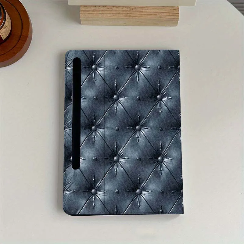 

Blue Tufted Pattern Cool For Samsung Galaxy Tab S6 S7 S8 S9 S10 FE Plus Lite Soft Flexible Support Tablet Case Gift