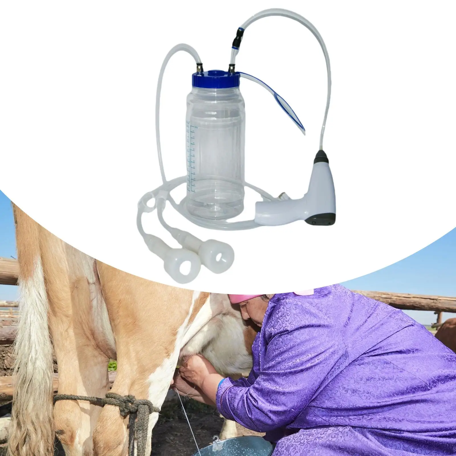 

Cow Milking Machine, Milker Machine ,Vacuum Suction Pump, Accessory, 2L Electric Suction Pump for Household Dairy Farm