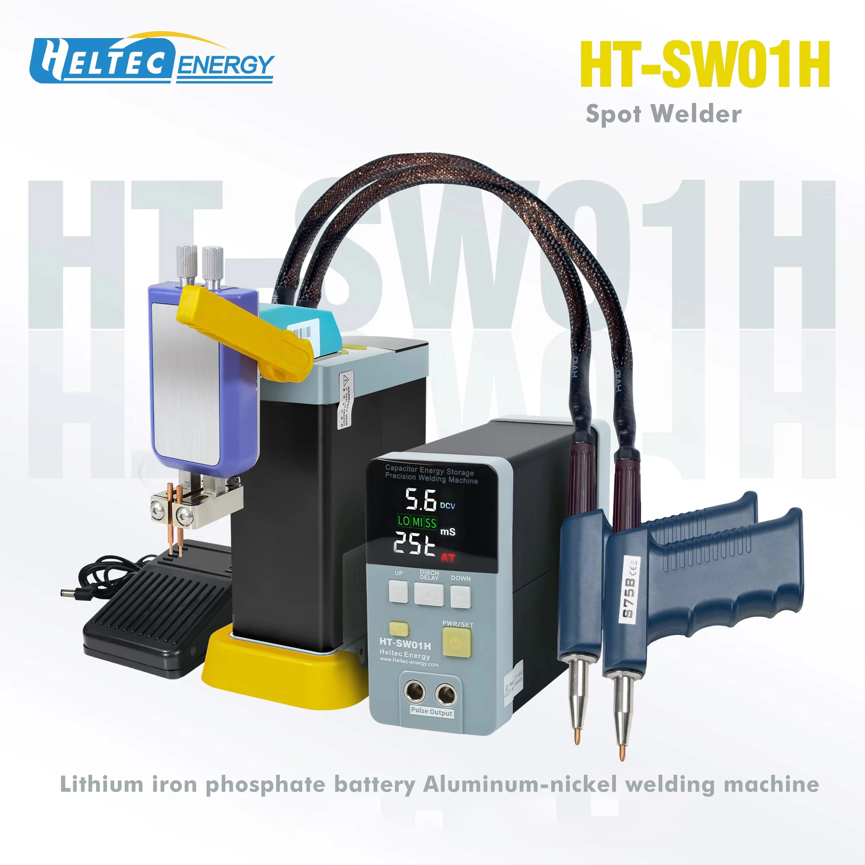 Heltec Capacitor Energy-Storage Precision Pulse Spot Welder 10.6/14.5/19.8KW Aluminum to Nickel Spot Welding Machine