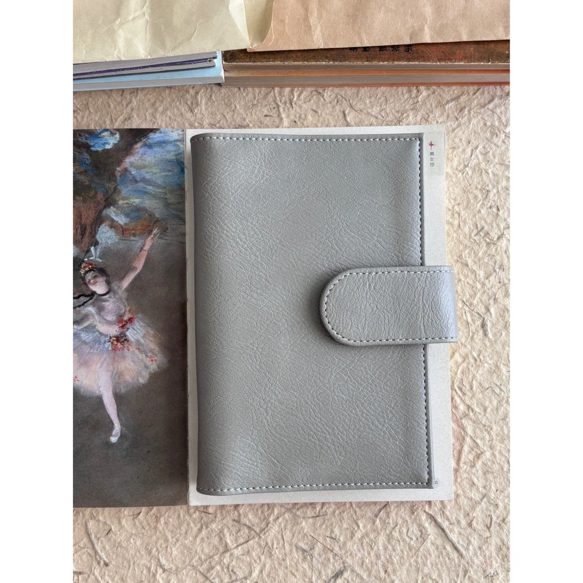A6 Per Retro Soft Journal High  Detachable Diary Book Double Button Design Notebook Loose-Leaf Binder with 90 Sheets Inner Page