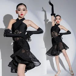 Latin Dance Dress for Competition Girls Sexy Cha Cha Dance Costume Ballroom Salsa Dance Wear Clothing Stage Wear Clothes