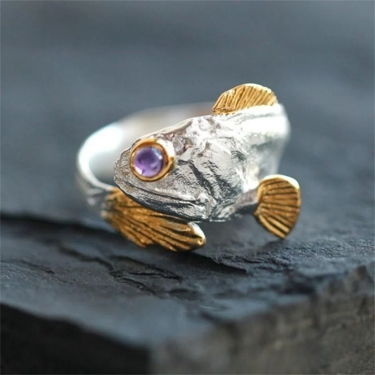Vintage Lucky Koi Fish Opening Rings For Women Fashion Silver Color Metal Delicate Fish Female Finger Ring Party Jewelry Gifts image 6