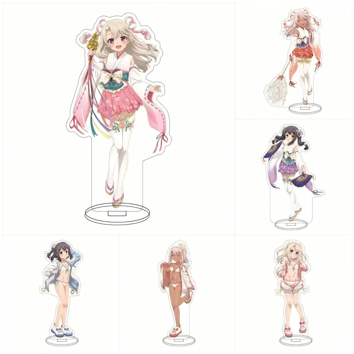 

15CM 6PCS Anime Fate/kaleid liner Acrylic Stand Model Figure Cosplay Characters Ornament Accessories Collection Gifts Goods