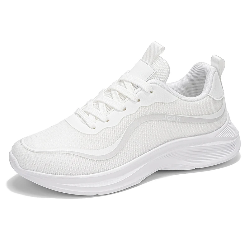 Mens Fly Woven White Mesh Sneakers Breathable Lightweight Soft Sole Casual Sports Running Shoes Jogging Big Size 50 51 52