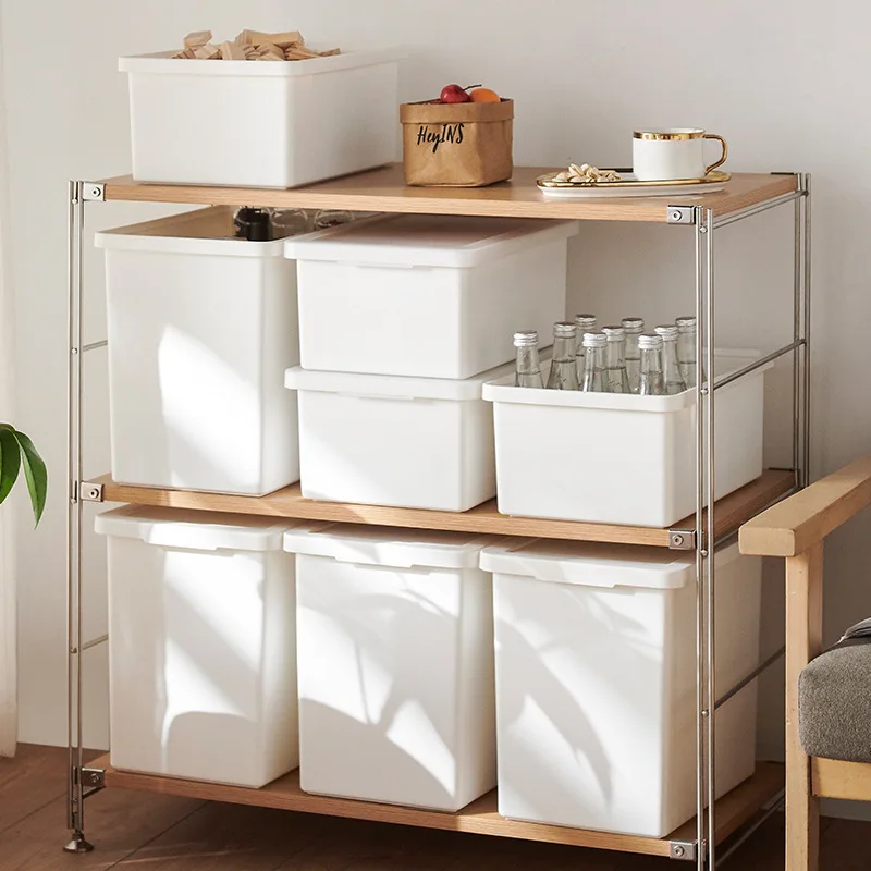 

Thickened Plastic Storage Box Bathroom Bath Accessories Storage Case Medicine Box Covered Kitchen Storage Solution Organizer