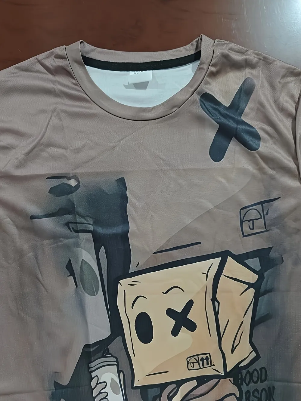 الصيف العصرية الرجال الصيف الكرتون طفل مطبوعة مريحة تنفس جولة الرقبة تي شيرت مجموعة تي شيرتات قصيرة للأطفال في الهواء الطلق شارع العليا الملابس