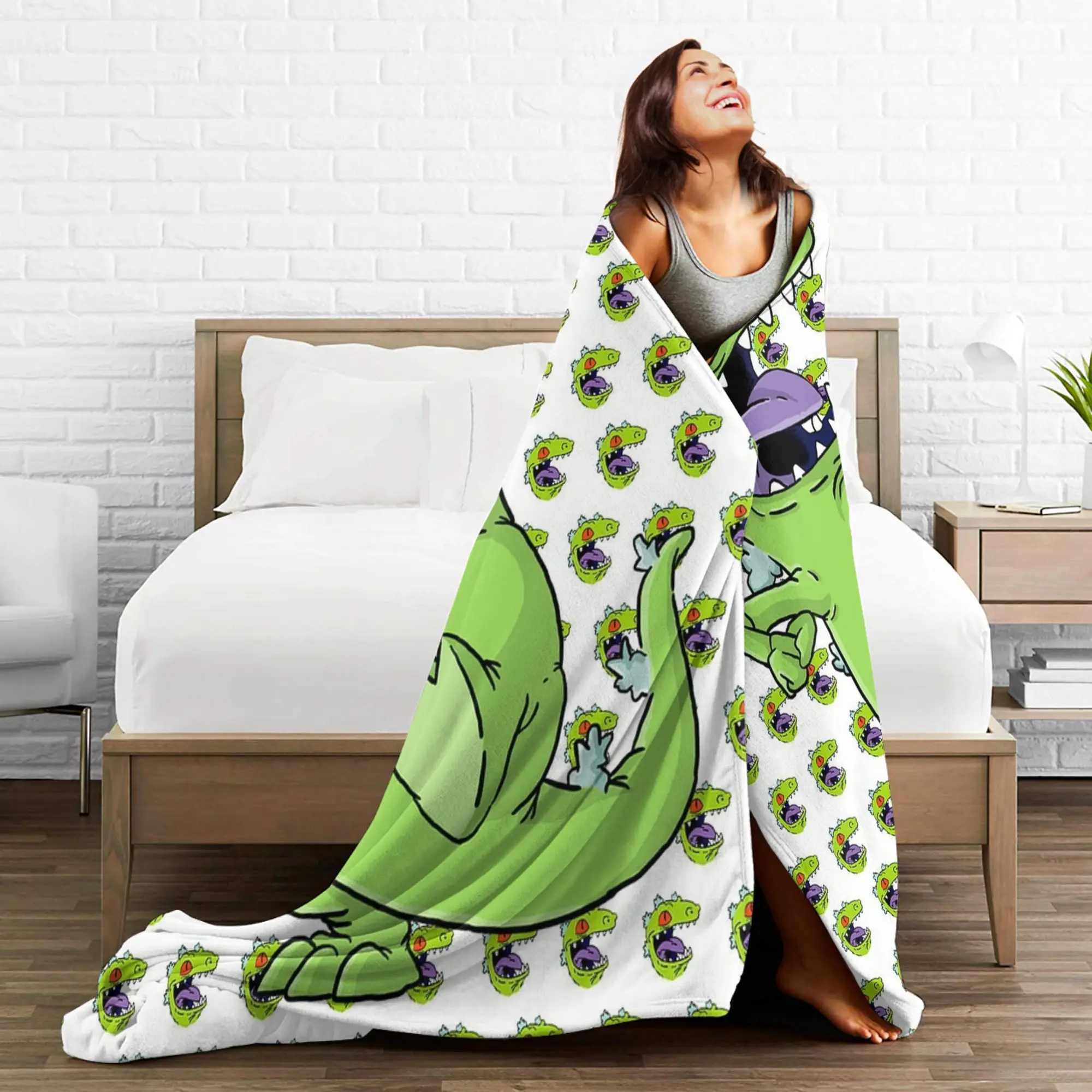 Rugrats الكرتون بطانية ناعمة دافئة التخييم أفخم رمي بطانية ديكور المنزل الموضة الفانيلا المفرش غطاء سرير أريكة #4