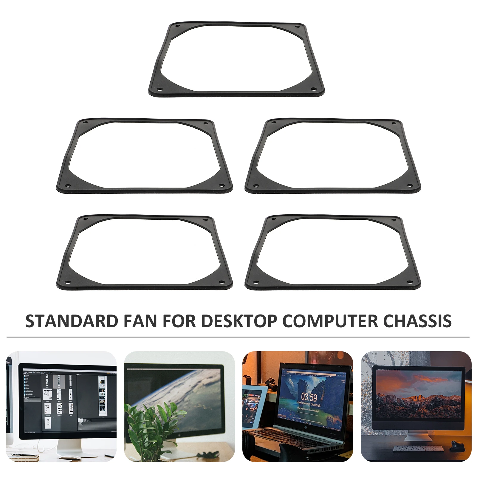 

5pcs Computer Fan Anti-Vibration Pad 120Mm Silicone Shockproof Gasket For Pc Cooling Fan Noise Reduction Pc Part