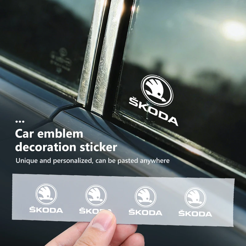 For Skoda Car Interior Random Stickers Car Goods Car steering wheel Decal Rapid Octavia Derivative Enyaq-iV VisionS Yeti Scala