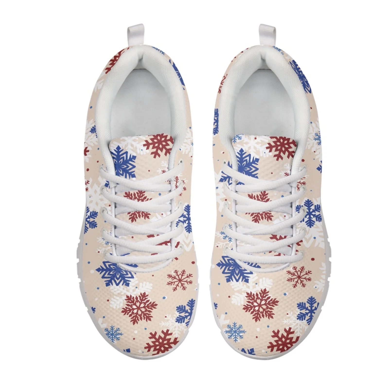 Coloranimal Snowflake Design Slip-on Jogging Shoes Mesh & EVA Sole Running Shoes Breathable Sports Trainers for Men