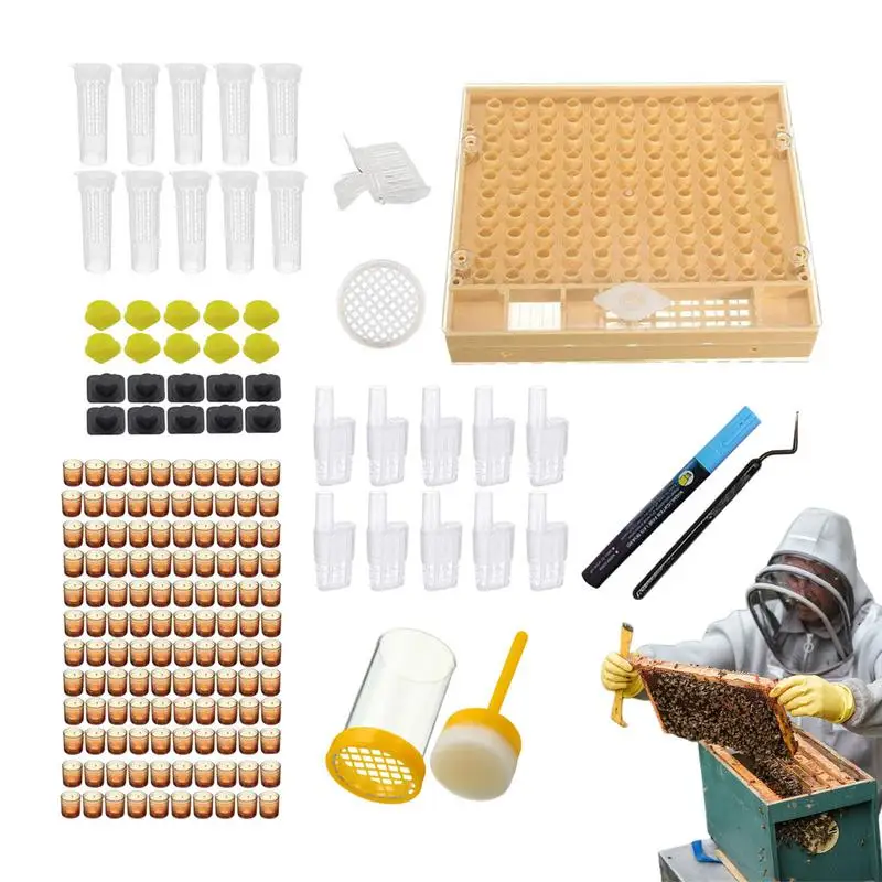 Queen Bee Breeding Kit Beginners Queen Rearing Bee Breeding Complete Kit Apiculture Equipment Tools Full Bee Breeding Set For