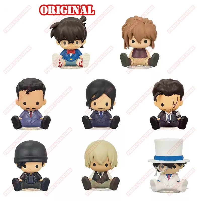 Juego de animación Original de Detective Conan, juguetes periféricos Conan Hailey Petadoll en caja, colección de figuras de acción de Anime Gacha