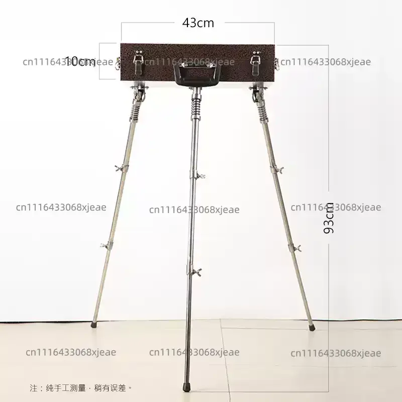 Oil Painting Box, Retro Style, Aluminum Alloy Bracket Type, Foldable, Portable Multi-functional Painting Box
