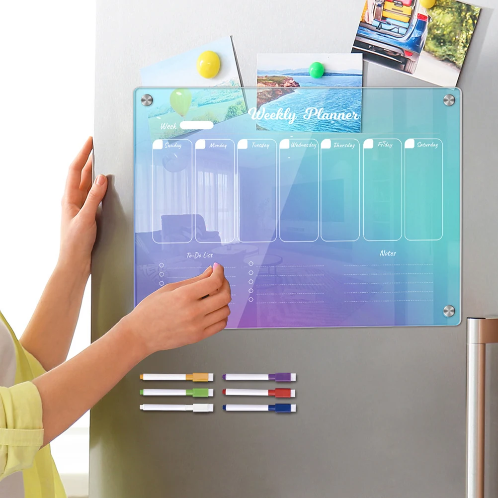 

Three-dimensional Magnetic Message Board Fridge Acrylic Refrigerator Dry Erase for