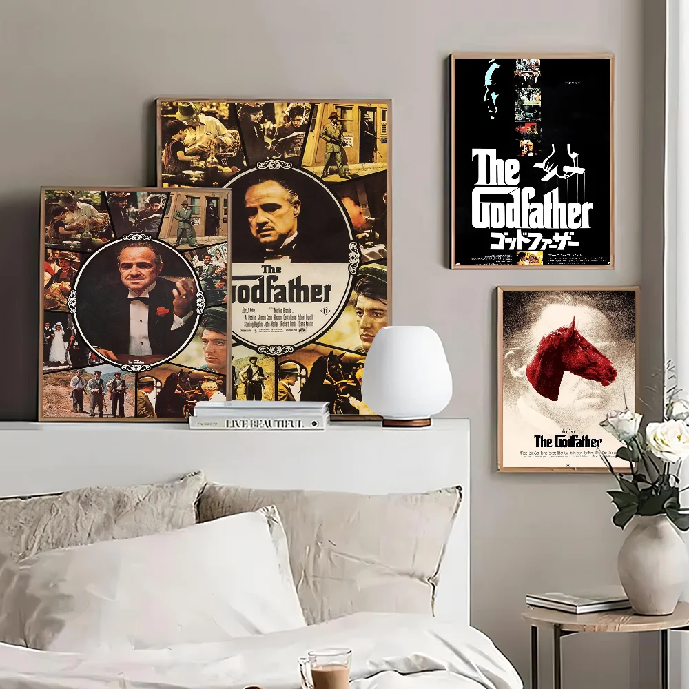 

Classic Movie Goodfellas Gangsters Godfather Poster Self-adhesive Art Poster Whitepaper Prints Posters Artwork Aesthetic Art