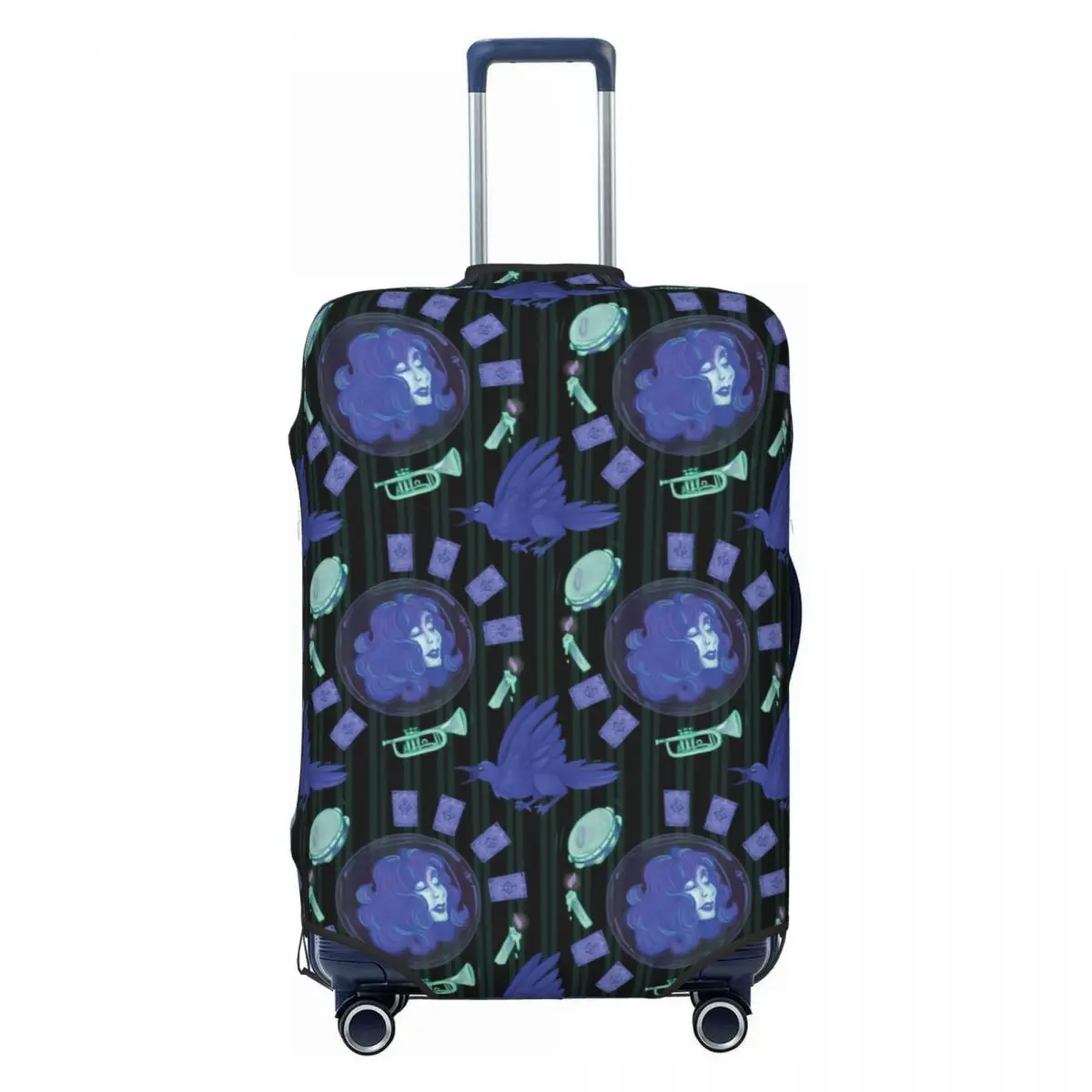 

Halloween Haunted Mansion Suitcase Cover Dust Proof Luggage Protective Covers for 18-32 inch