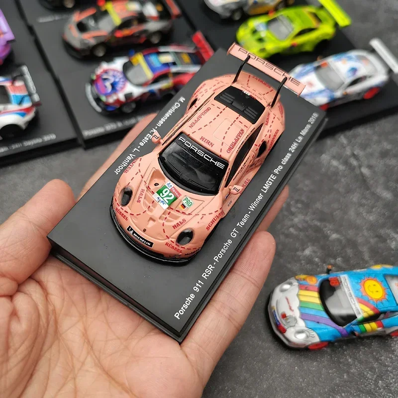 SPARK 1:64 Porsche 911 GT3 R diecast alloy simulation model, children\'s collection of decorative toys, holiday gifts for friends