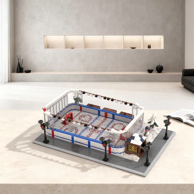 

Набор для сборки модульной модели зимнего хоккейного стадиона (1401 деталь) – креативный подарок для взрослых, премиум-класс, для декора и демонстрации