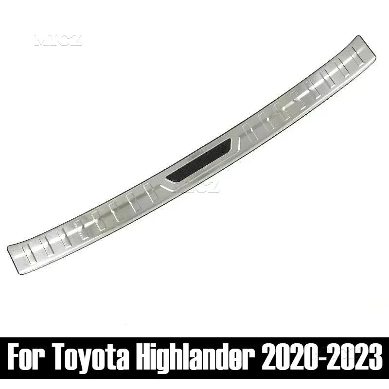 

Car Styling Stainless Car Rear Bumper Guard Plate Cover Trunk Door Sill Guard Trim For Toyota Highlander 2020 - 2023