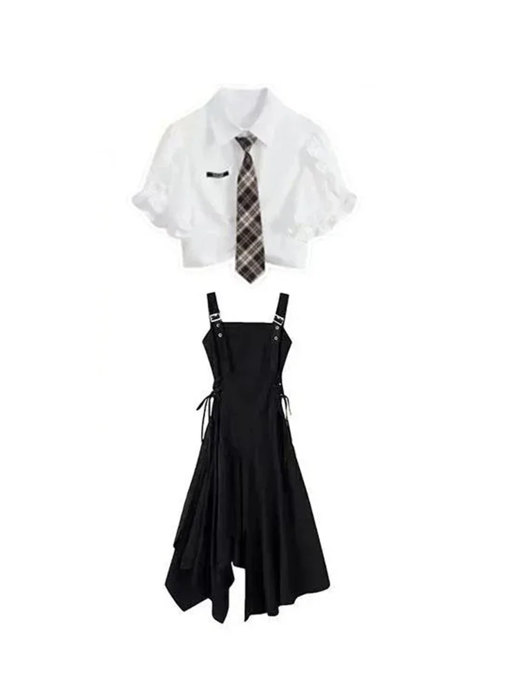 korean irregular shirt dress Women Korean Style Irregular Shirt Dress  Qararli