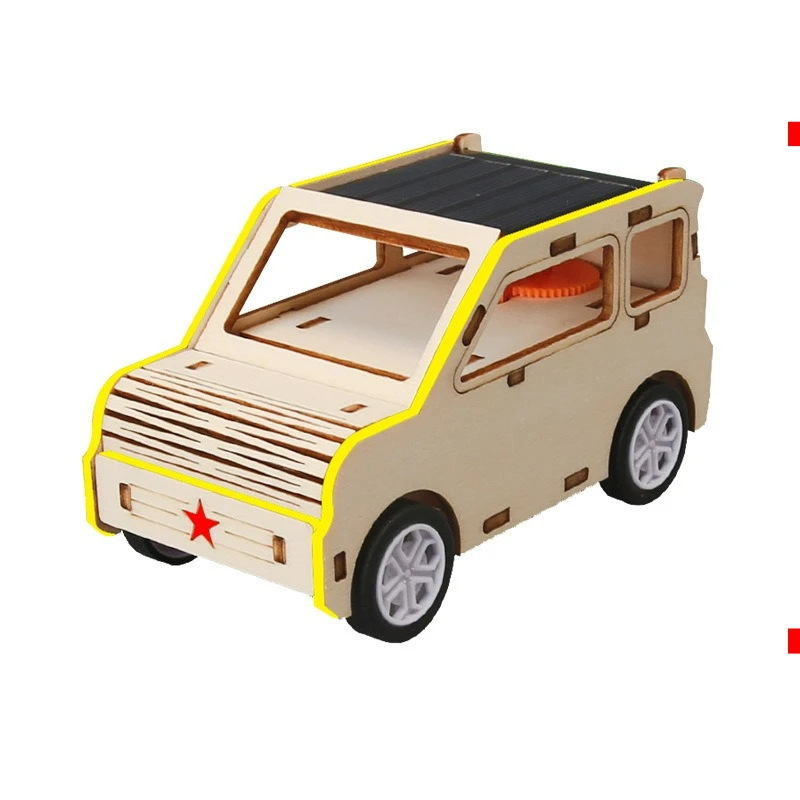 ชุดประกอบรถยนต์พลังงานแสงอาทิตย์ DIY สำหรับนักเรียน ทดลองวิทยาศาสตร์ ของเล่นเสริมการเรียนรู้