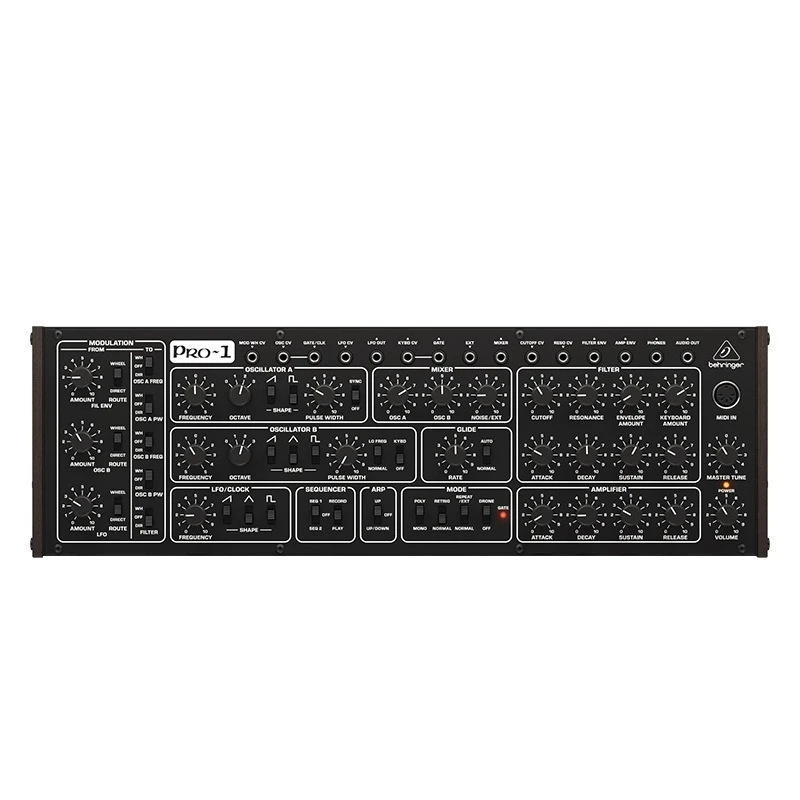

PRO-1 single tone analog synthesizer, dual oscillator 16 polyphonic chain belt matrix