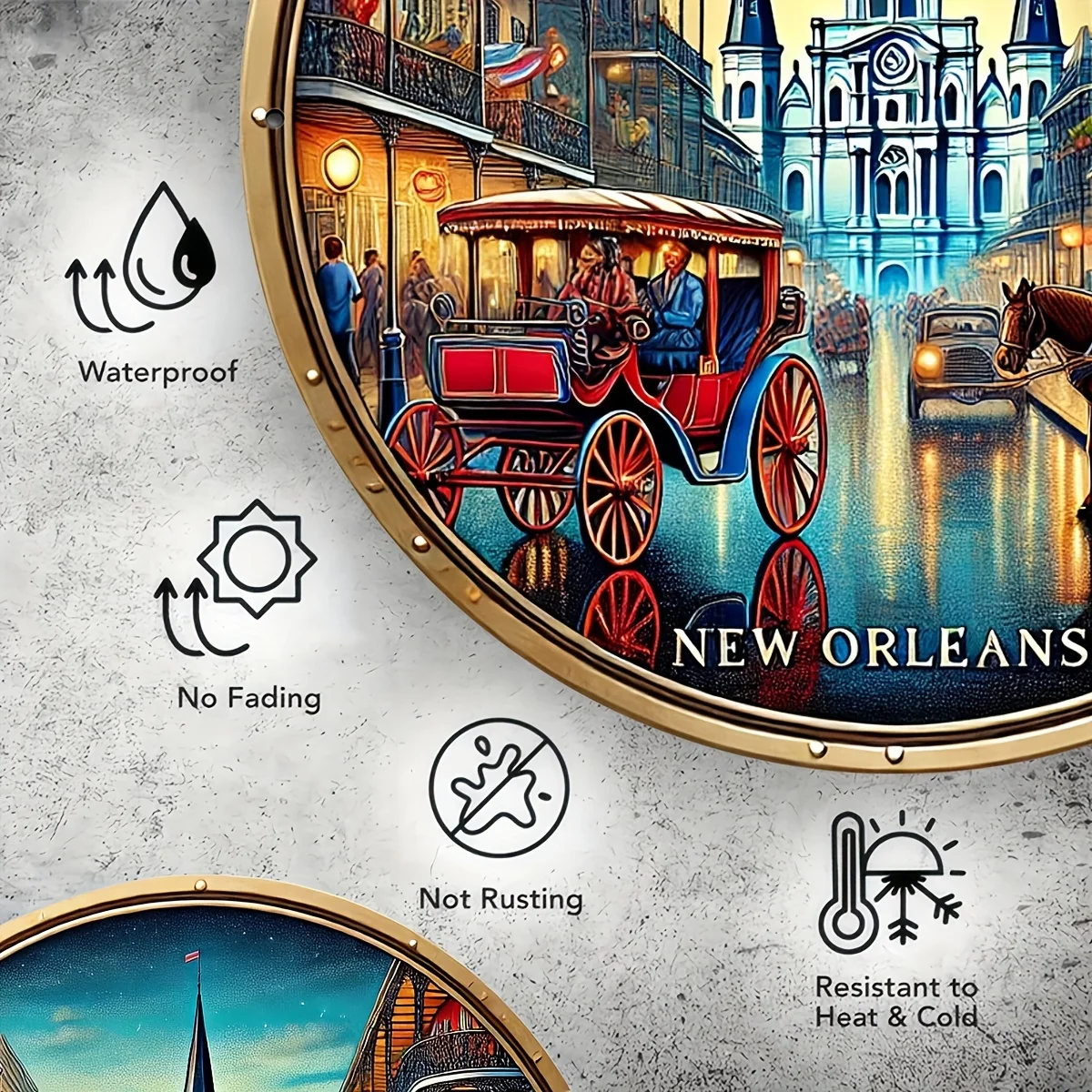 2D Metal Sign New Orleans Vint - Home Decor New Orleans ulasan dan harga