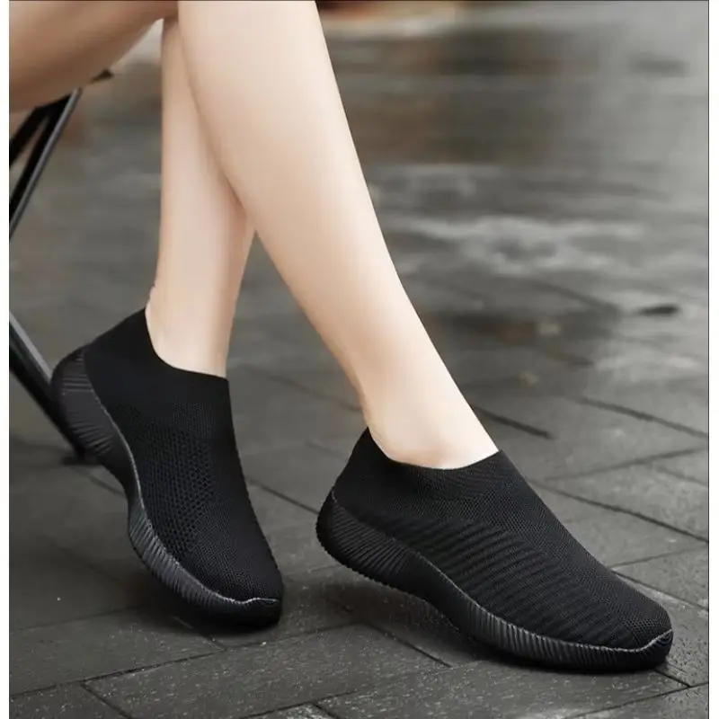 

Women Vulcanized Shoes High Quality Women Sneakers Women Loafers Plus Size 43 Walking Flat Slip On Flats Shoes