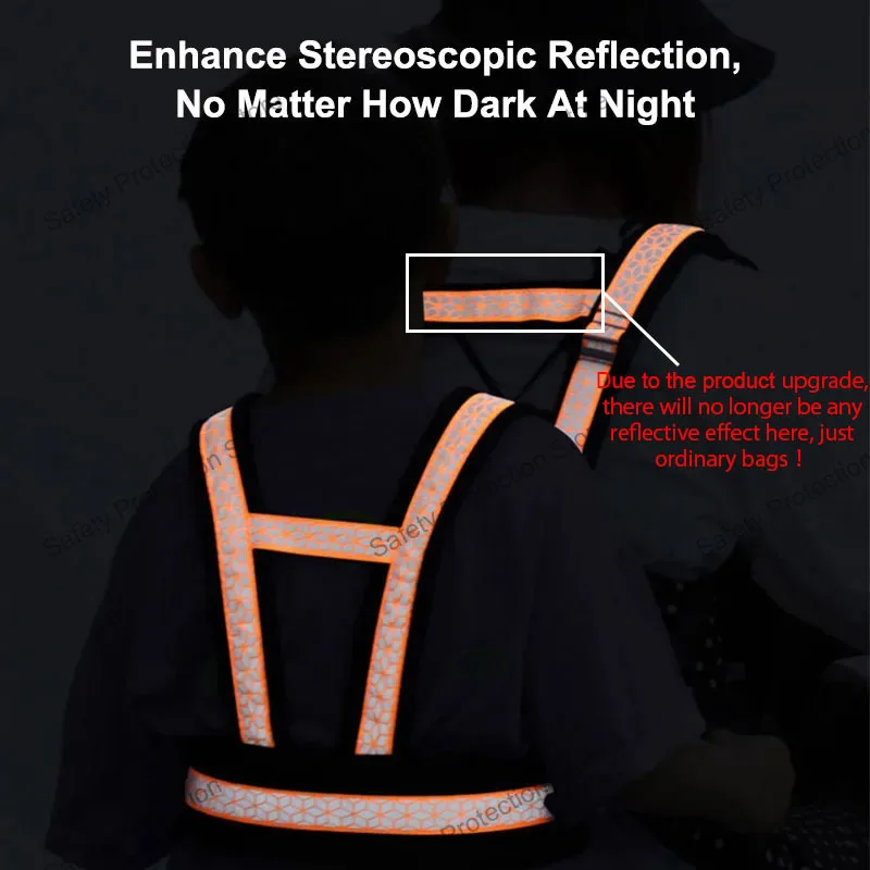 Adjustable Kids Motorcycle Safety Belt Child Reflective Rear Seat Grab Handle Strap Motorcycle Breathable Harness Anti-Drop