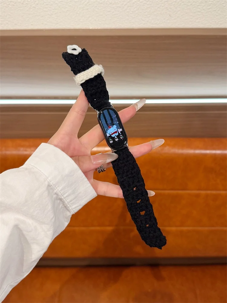 

Strap suitable for autumn and winter plush knitting Xiaomi Band 8Pro/9Pro，For Mi band 3/4/5/6/7，8/8NFC/9/9NFC/10/10NFC，For Redmi