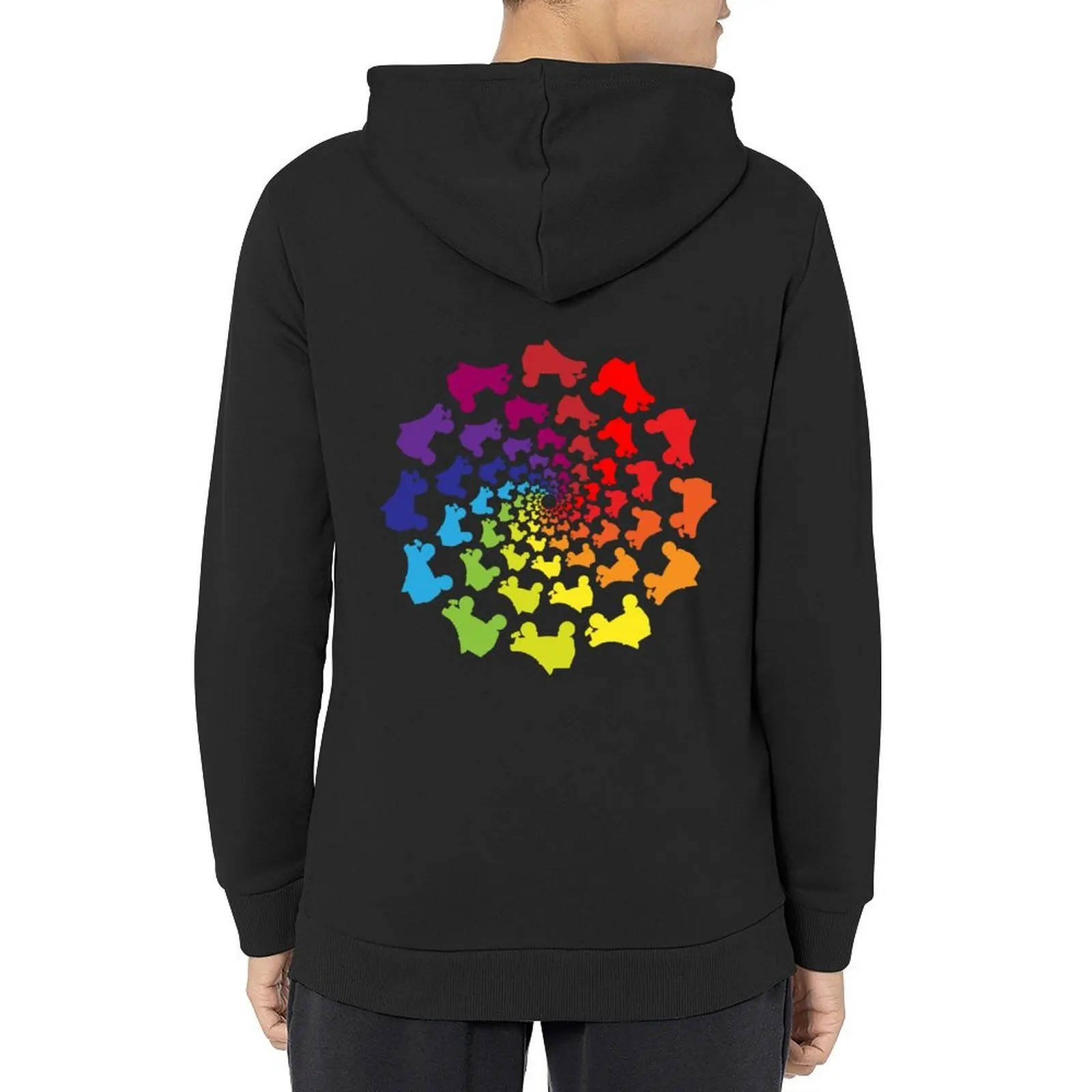 

circle rainbow skate Hoodie men's clothing fashion men aesthetic clothing men's coat autumn hoodie
