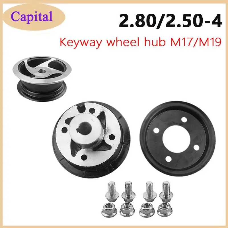 High Quality Aluminum Rim for ATV2.80/2.50 -4 Electric Keyway Alloy 4 Inch Split Hub E-BIKE Replacement