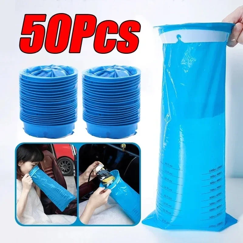 10-50Pcs 1000ML Portable Disposable Travel Car Airplane Motion Sickness Nausea Vomit Cleaning Bag Clean Eco-Friendly Plastic Bag