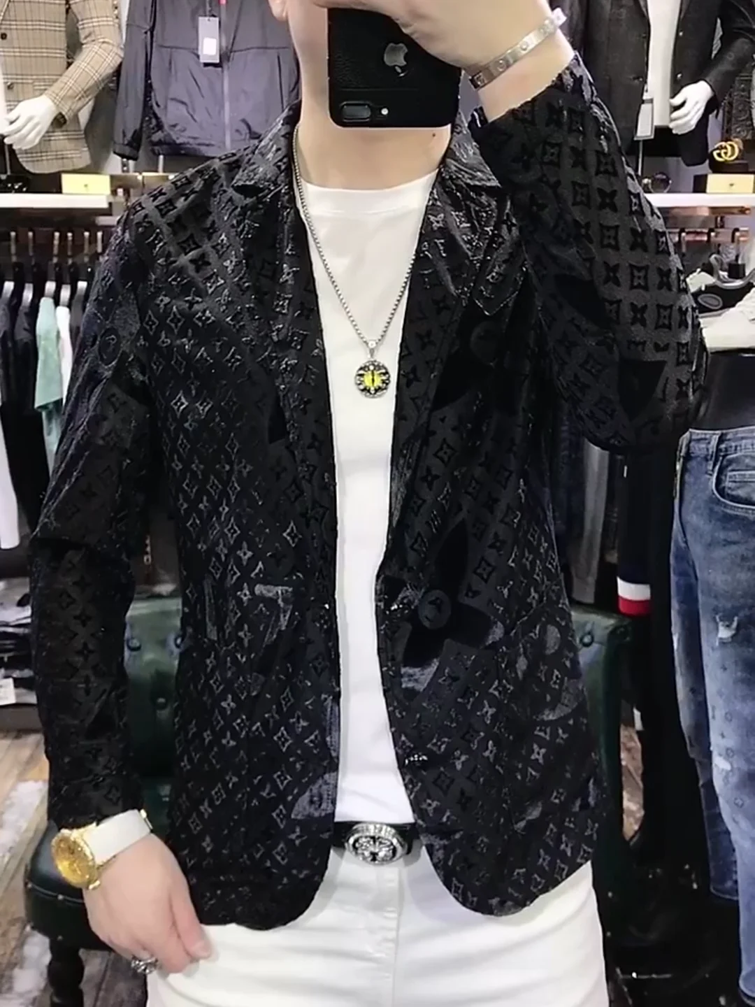 

Мужской дышащий повседневный костюм с перфорацией, удобный, высококачественный, модный, универсальный, летний, новинка