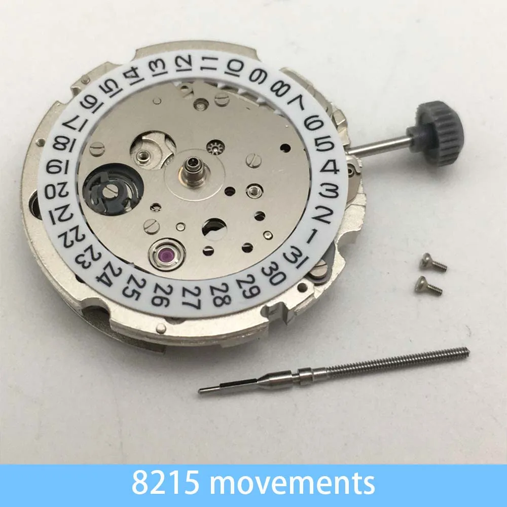 il nuovo movimento meccanico automatico 8215 è adatto per le parti di ricambio del movimento con datario bianco delle custodie per orologi da uomo