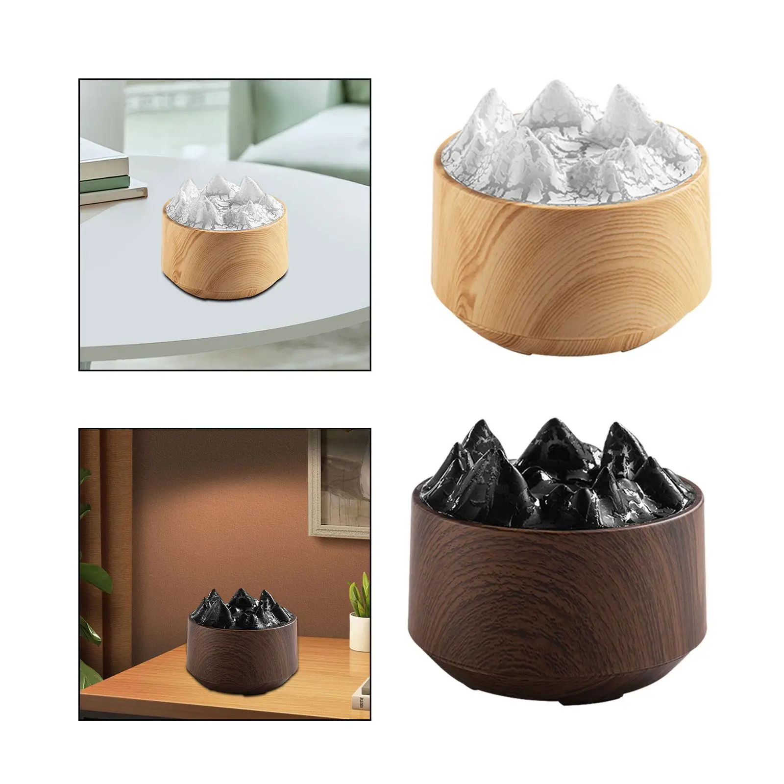 Humidificador de volcán, práctico humidificador de Aroma con luz colorida, humidificador de aceite esencial para oficina, escritorio, sala de estar, estudio, hogar