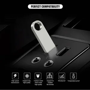Metal USB Flash Drive, Pendrive, Memory Stick, Pen Drive, 8GB, 16 GB, 32GB, 4 GB, 64 GB 6 principais vendas pena drive - №2