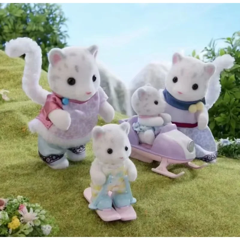 شخصيات عائلة أنيمي سنو ليوبارد ، لعبة إصدار محدود ، منزل لعب للأطفال ، دمية طفل لطيفة ، هدية طفل