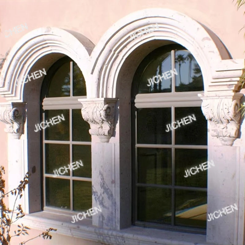 Popular Design European Exterior Wall Surrounded By Natural Stone Doors and Windows, Deposit