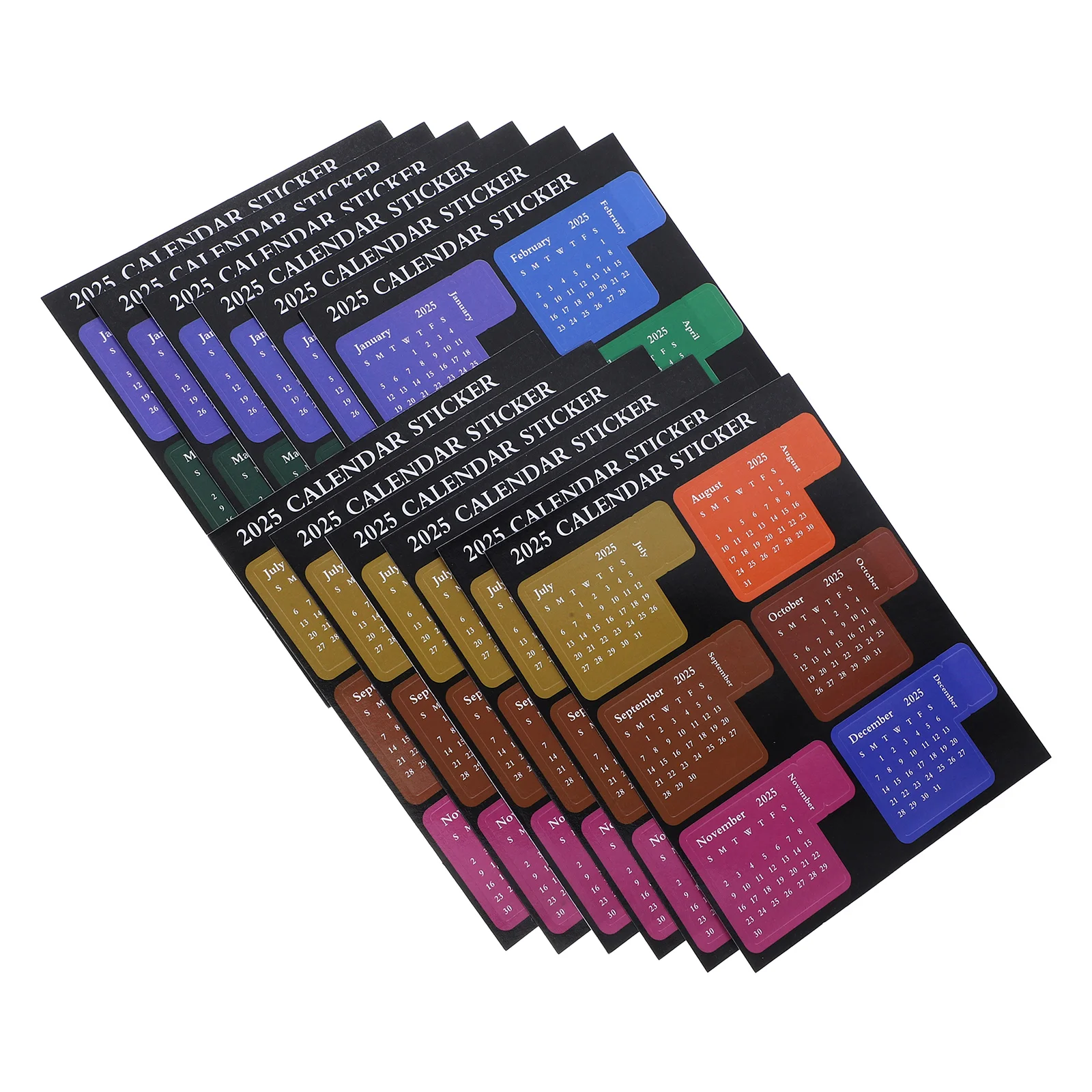 

Tofficu 2025 Calendar Stickers 12 Sheets Monthly Index Tabs Adhesive Divider for Planner Journal Schedule Organizer