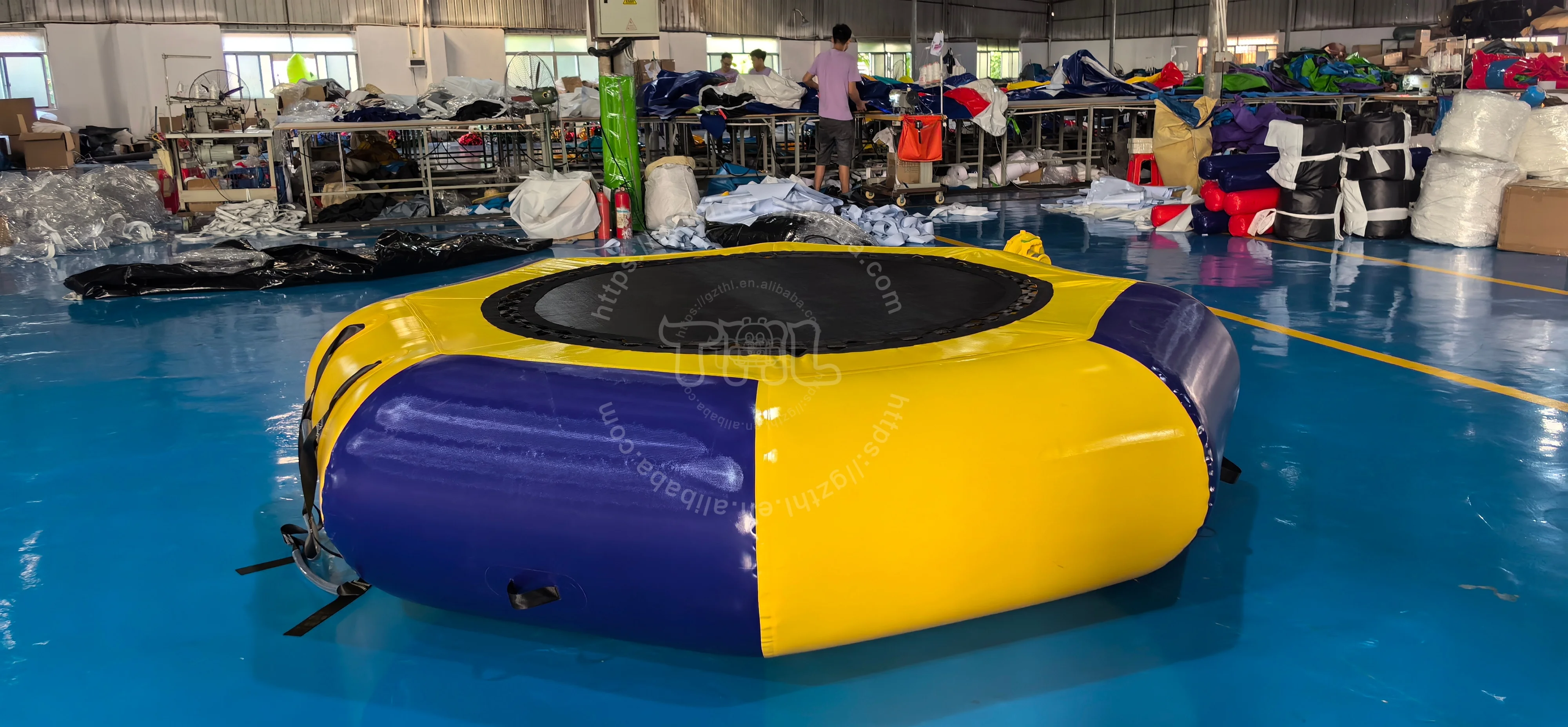 Commercial PVC Outdoor Aqua Park Water Sports 3M Floating Inflatable Kids Water Jumping Trampoline Game