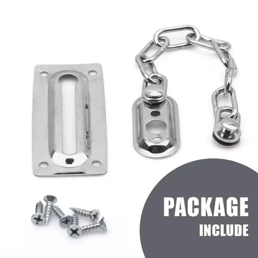 Door Chain Stainless Steel Security Chain Door Lock Chain  Home Office Lock Guard Latch Stainless Sliding Fastener Hardware