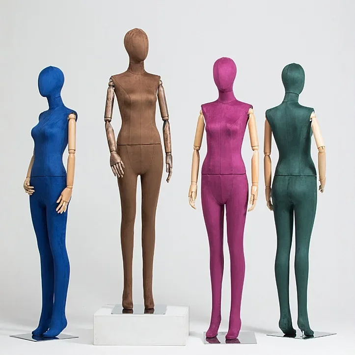 Model female full body, clothing store window display, human body, solid wood hand women's clothing store display prop modeling