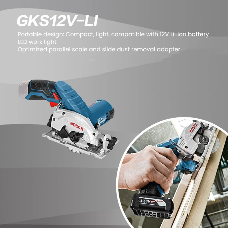 Bosch GKS 12V-LI Multifunctional Rechargeable Cordless Electric Saw Portable Home DIY Woodworking Workbench Power Tools