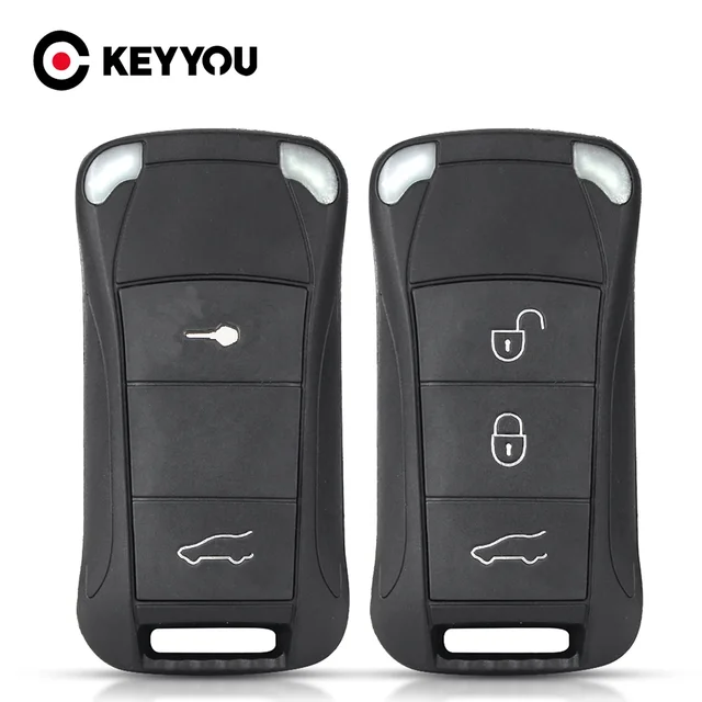 KEYYOU 1 SZTUK NOWOŚĆ Dla Porsche Cayenne GTS 2004 2005 2006 2007 2008 2009 2010 2011 Shell Flip Folding Car Key Case 2/3 Buttons