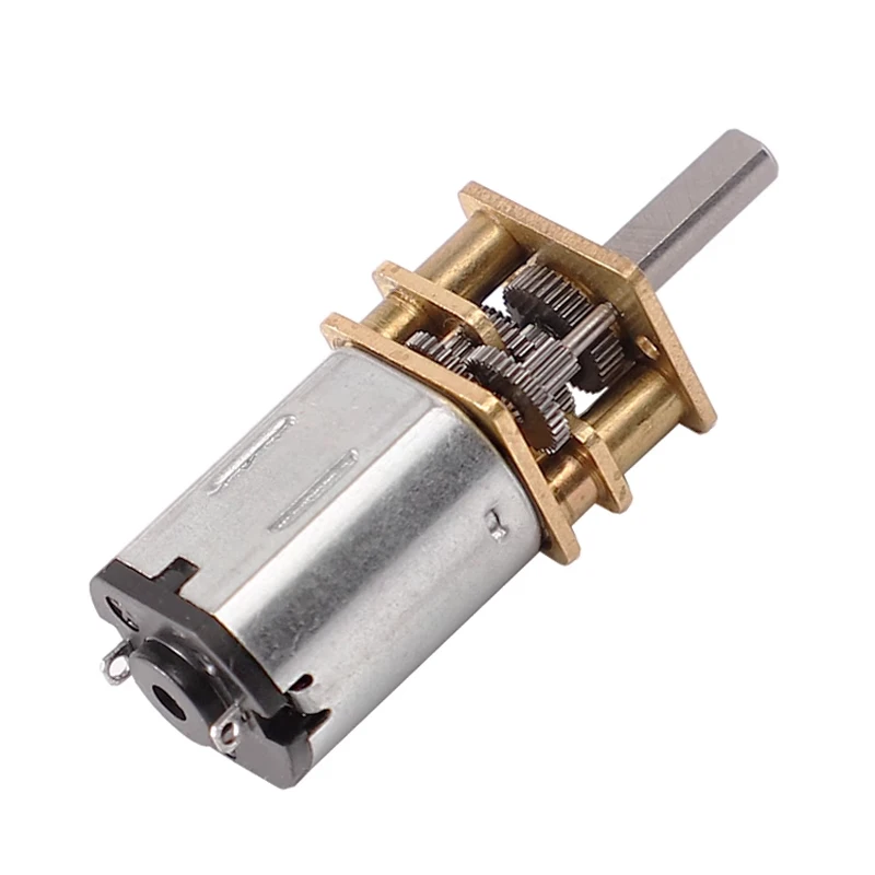 GA12-N20 Motor Roda Gigi DC Mikro 3V/6V/12V Multi-kecepatan (30RPM-1000RPM) untuk Robot Mobil Pintar