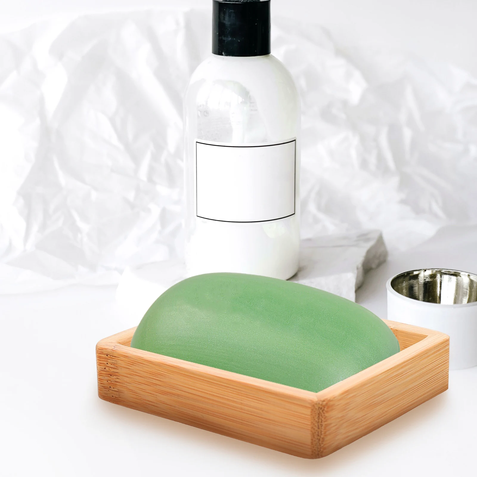 

2 pcs Wooden Soap Dish Self-Draining Holder For Bathroom Kitchen Shower Sink Bar Soap Organizer Sponge Storage Tray