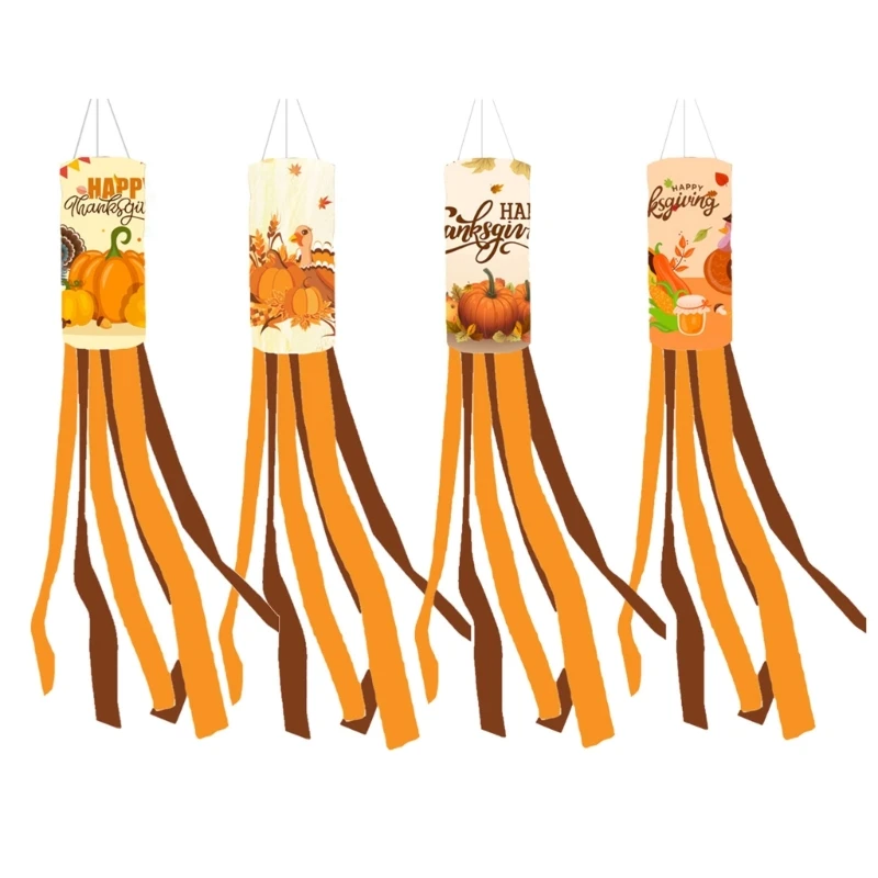 Fall Thanksgiving 28inch Windsock Yard Decoration Weatherproof Home Accent