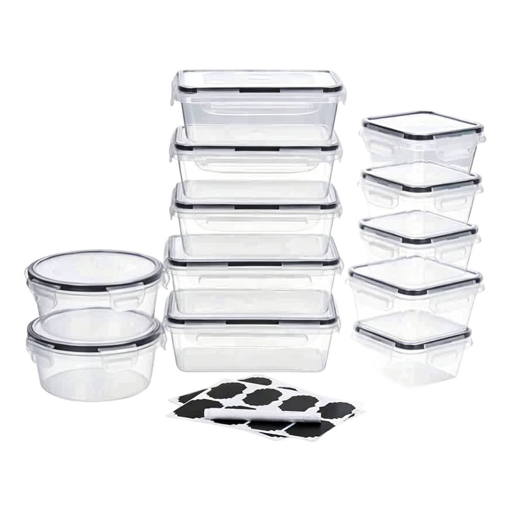 12-Piece Food Storage Container Kit with Balanced Size Distribution for Balanced Meal Prep and Portion Control