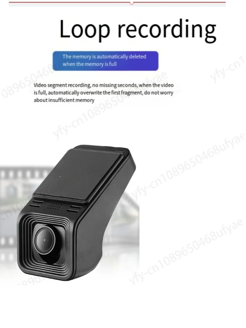 Car driving recorder free installation wireless high definition night vision parking monitoring 24 hours mobile phone